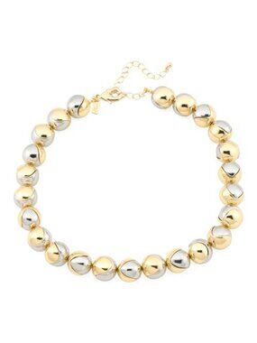KENNETH JAY LANE Two Tone Beaded Necklace